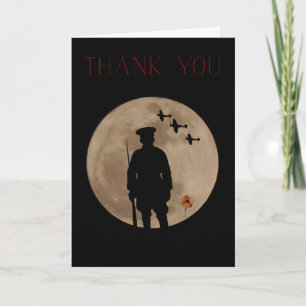 Armed Forces-Thank You card. Letterpress Thank You Card