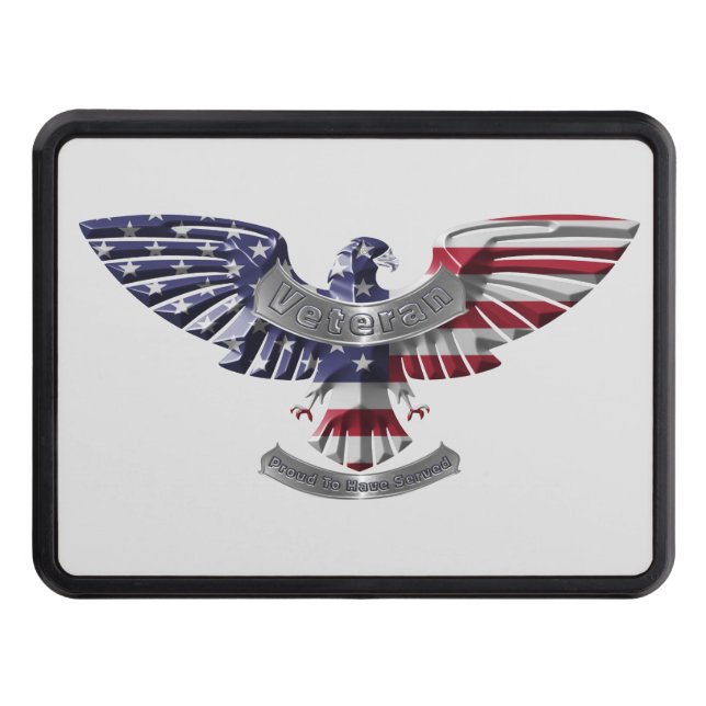 Armed Forces Veteran Eagle Hitch Cover (Front)