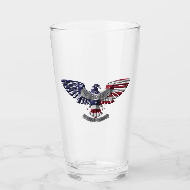 Armed Forces Veteran “Proud To Have Served” Glass (Front)