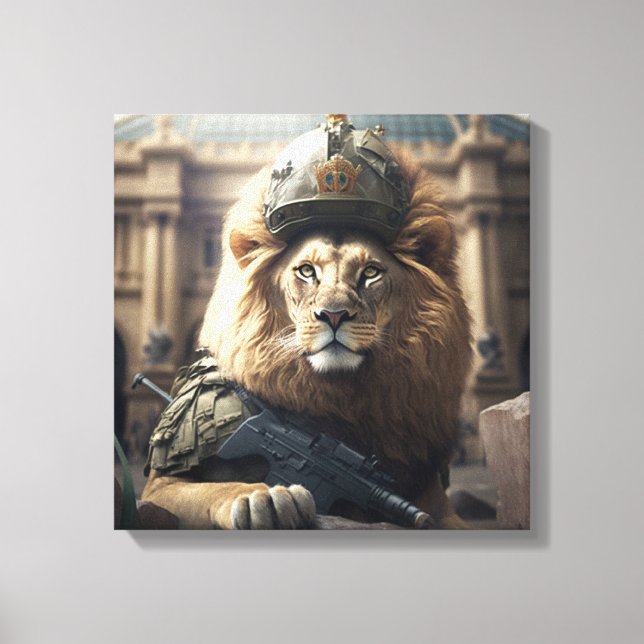 Armed Lion canvas Print (Front)