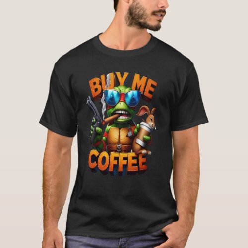 Armed Reptiles Morning Brew Buy Me A Coffee T_Shirt