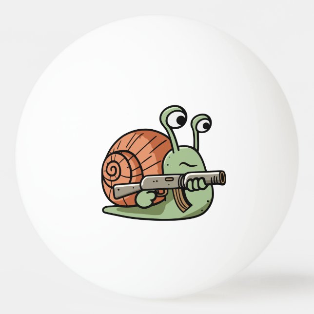 Armed Snail Ping Pong Ball (Front)