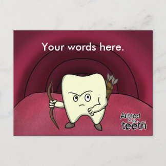 Armed to the teeth postcard