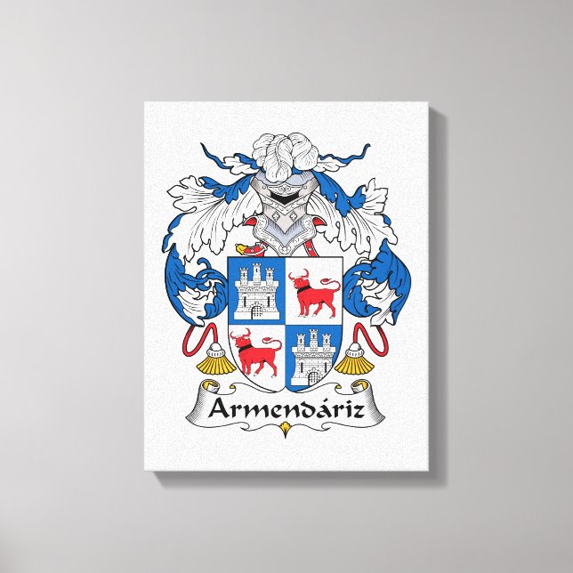 Armendariz Family Crest Canvas Print (Front)