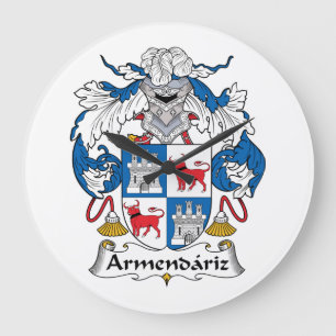 Armendariz Family Crest Large Clock