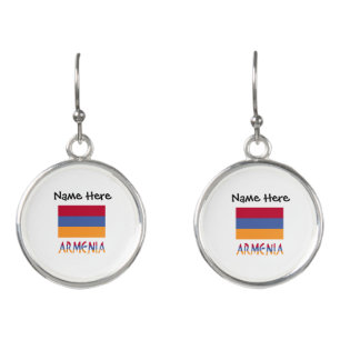 Armenia and Armenian Flag Personalized Earrings