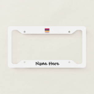 Armenia and Armenian Flag Personalized License Plate Frame