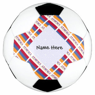 Armenia and Armenian Flag Tiled Personalized Soccer Ball