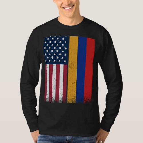 Armenia  Armenian American Flags Proud USA Armenia T_Shirt