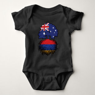 Armenia Armenian Australian Australia Tree Roots Baby Bodysuit