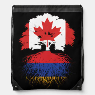 Armenia Armenian Canadian Canada Tree Roots Flag Drawstring Bag