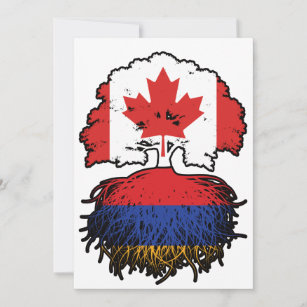 Armenia Armenian Canadian Canada Tree Roots Flag Invitation