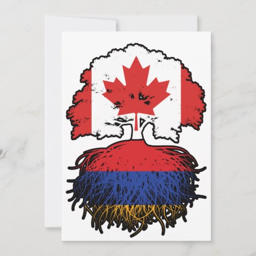 Armenia Armenian Canadian Canada Tree Roots Flag Invitation