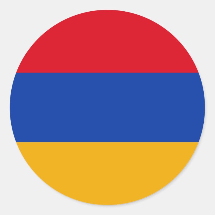 Armenia (Armenian) Flag Classic Round Sticker | Zazzle.com