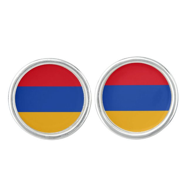 Armenia (Armenian) Flag Cufflinks (Front)