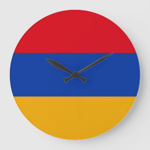 Armenia (Armenian) Flag Large Clock