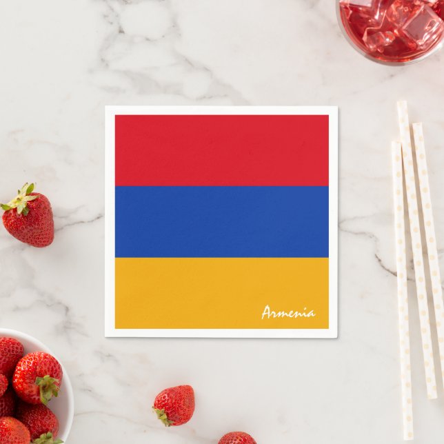 Armenia & Armenian Flag party fashion /sports fans Napkins (Insitu)
