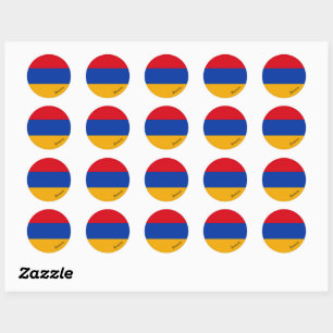 Armenia & Armenian flag patriots, holiday / sports Classic Round Sticker