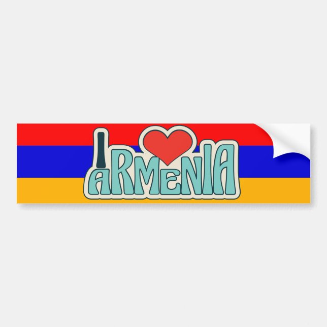 Armenia Bumper Sticker / I love Armenia (Front)