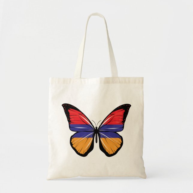 Armenia Butterfly Flag Tote Bag (Front)
