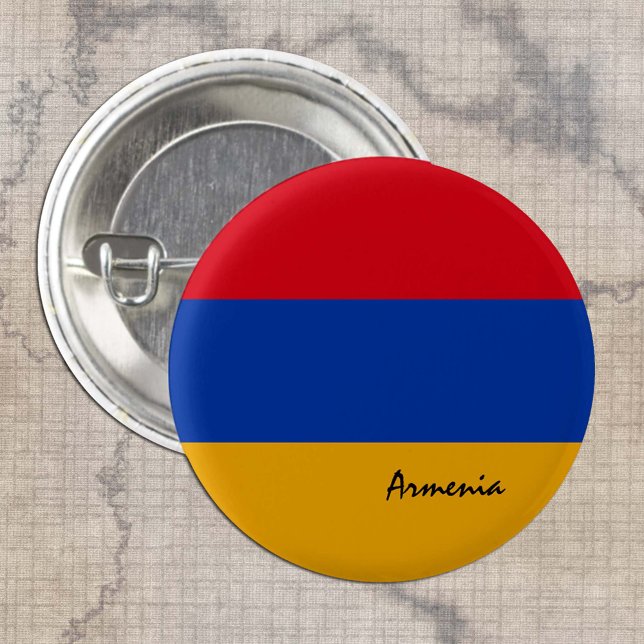 Armenia button, patriotic Armenian Flag fashion Button (Creator Uploaded)
