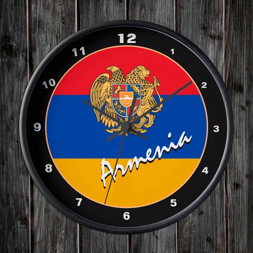 Armenia Clock Modern home decor Armenian Flag Clock
