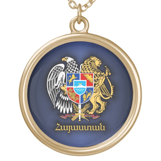 Armenia COA 2 Gold Plated Necklace (Front)
