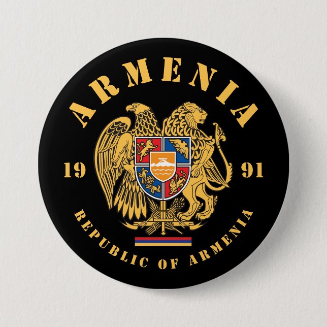 Armenia Coat of Arms Button (Front)