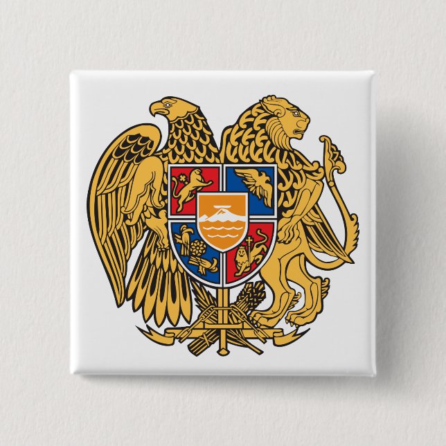 Armenia Coat of Arms Button (Front)
