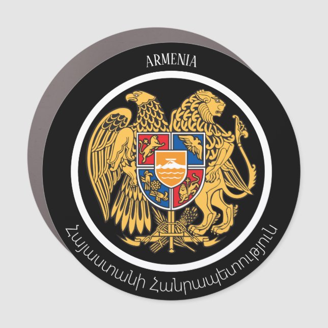 Armenia Coat of Arms Patriotic Car Magnet (Front)