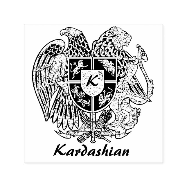 Armenia Coat of Arms Personalize Self-inking Stamp (Design)