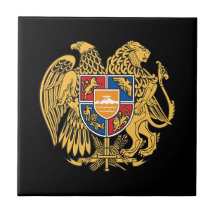 armenia country coat arms symbol emblem star flag ceramic tile