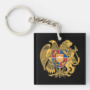 armenia country coat arms symbol emblem star flag keychain