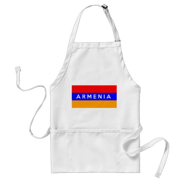 armenia country flag text name adult apron (Front)