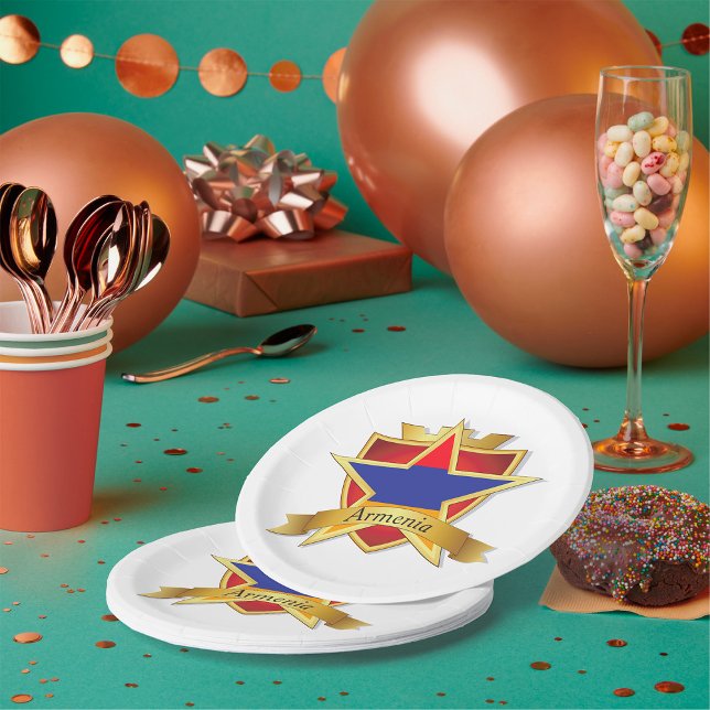 Armenia Crest Paper Plates (Creator Uploaded)