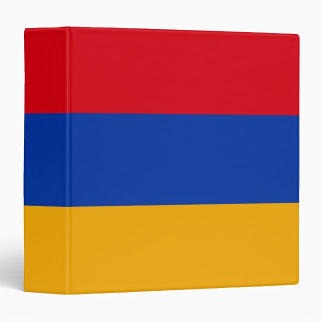 Armenia Flag 3 Ring Binder (Front/Spine)