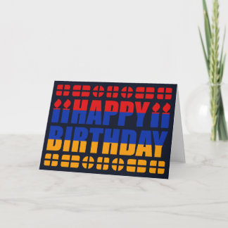 Armenia Flag Birthday Card
