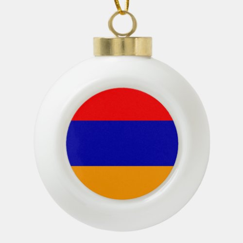Armenia Flag Ceramic Ball Christmas Ornament