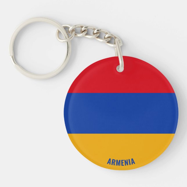 Armenia Flag Charming Patriotic Keychain (Front)