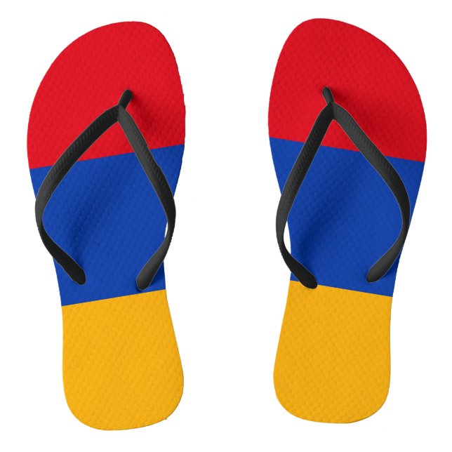 Armenia Flag Flip Flops (Footbed)