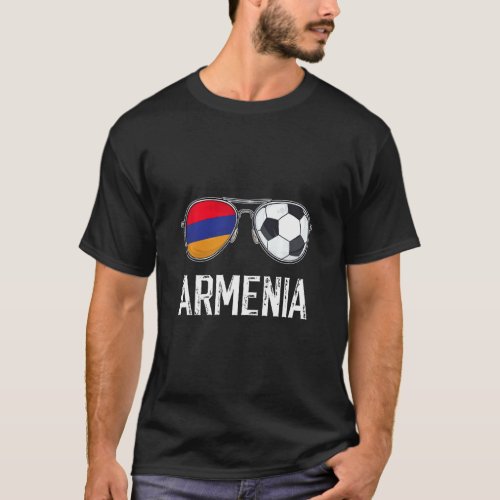 Armenia Flag  Football Sunglass Armenian Fan  T_Shirt