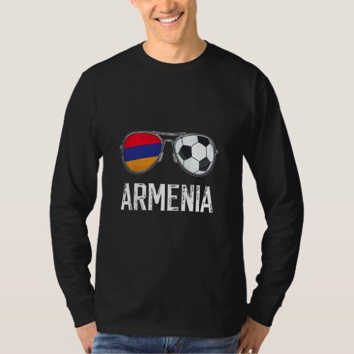 Armenia Flag  Football Sunglass Armenian Fan  T_Shirt