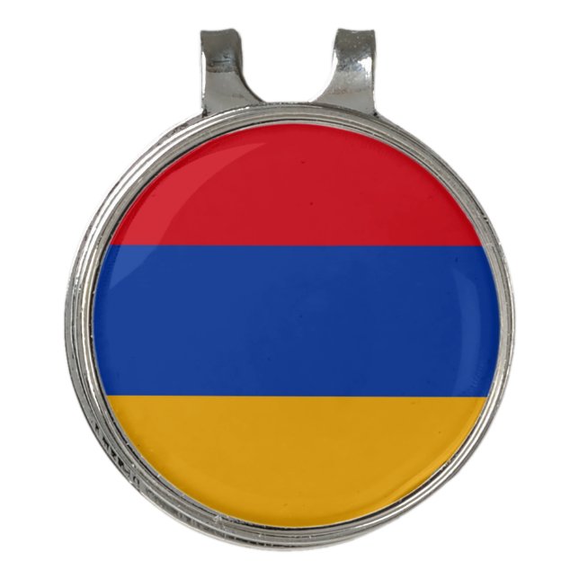 Armenia Flag Golf Hat Clip (Front)
