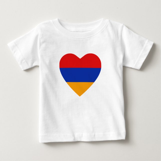Armenia Flag Heart T-Shirt (Front)