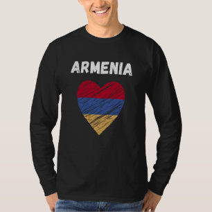 Armenia Flag Holiday Armenia Heart Armenian Flag T-Shirt