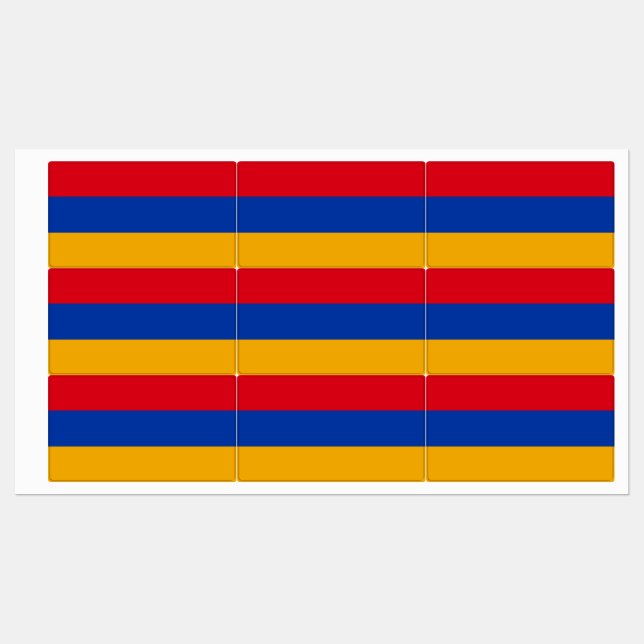 Armenia Flag Labels (Sheet)