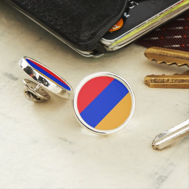 Armenia flag lapel pin (In Situ)
