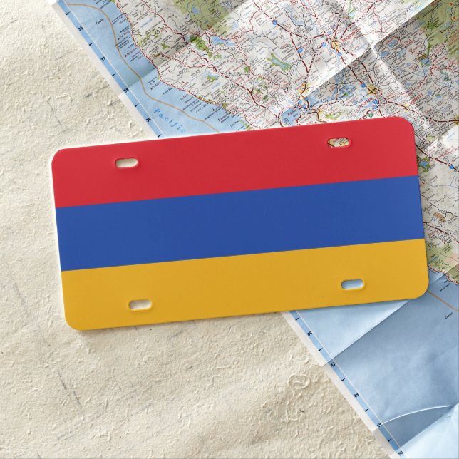 Armenia Flag License Plate (In Situ)
