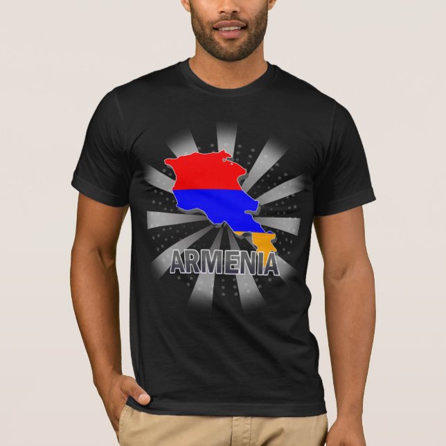Armenia Flag Map 2.0 T-Shirt (Front)