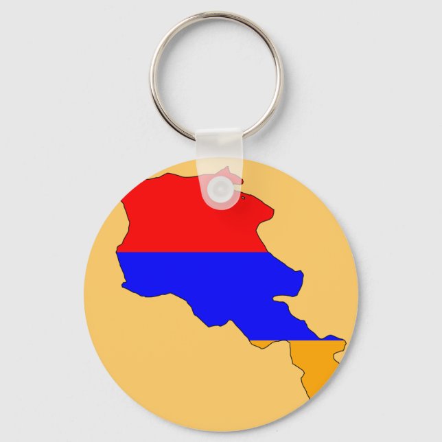 Armenia flag map keychain (Front)